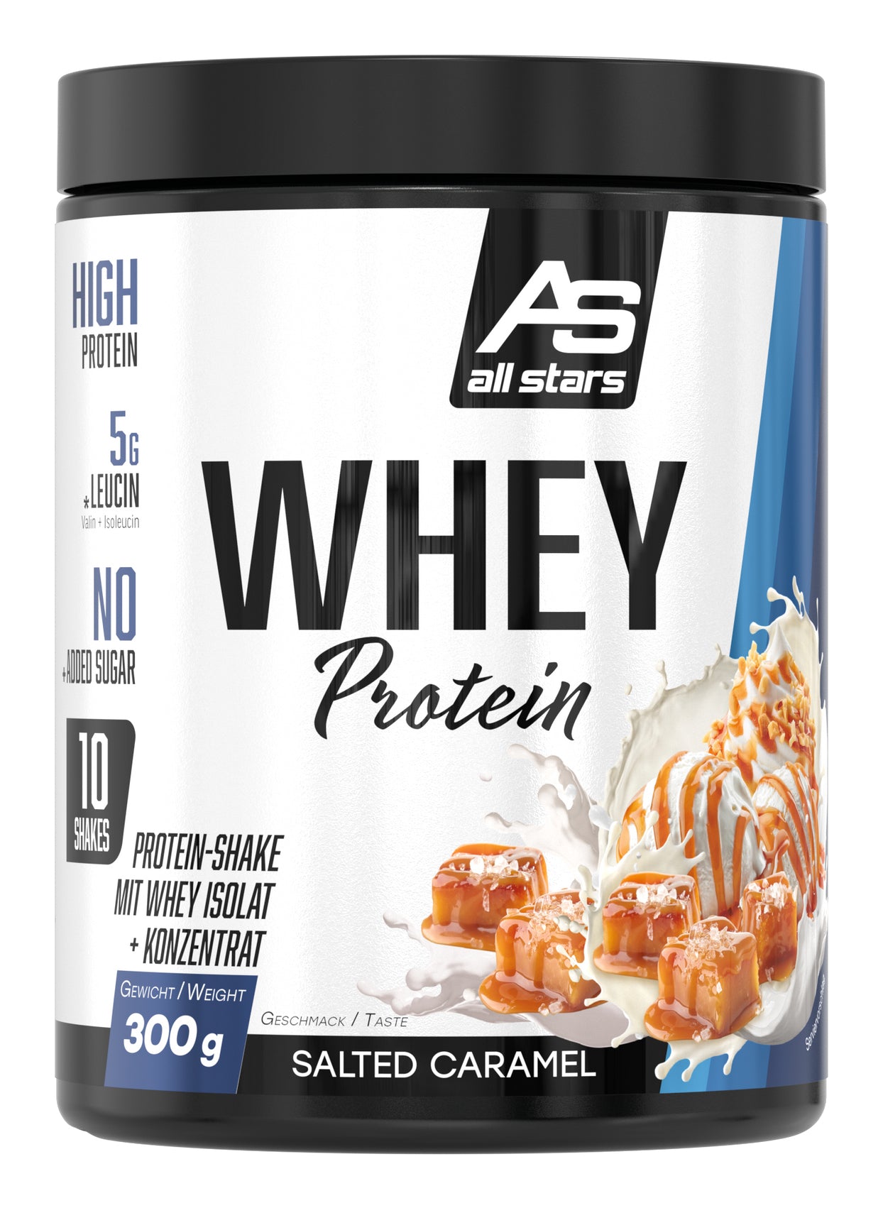 ALL STARS Fitness Products All Stars Whey Protein Pulver Salzkaramell – 300 g