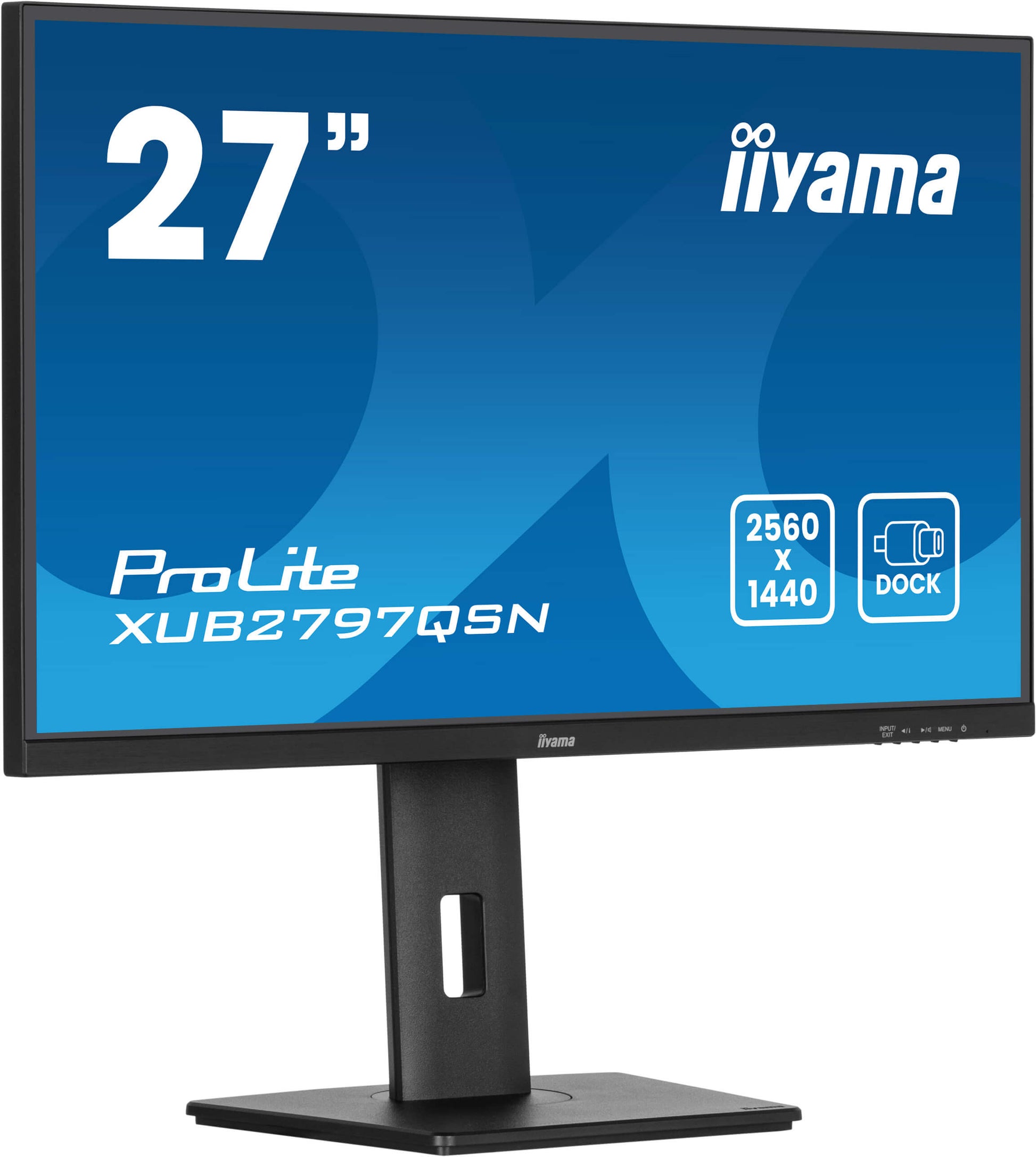 iiyama XUB2797QSN-B2 – Monitor, 27" 2560 × 1440 (WQHD), IPS, USB-C-Dock