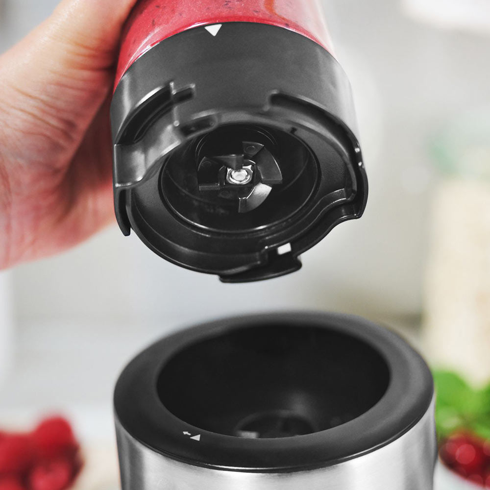 Gastroback Smoothie-Mixer 41033 – 0,6 l, 300 W, Eis-Crusher – schwarz/edelstahl