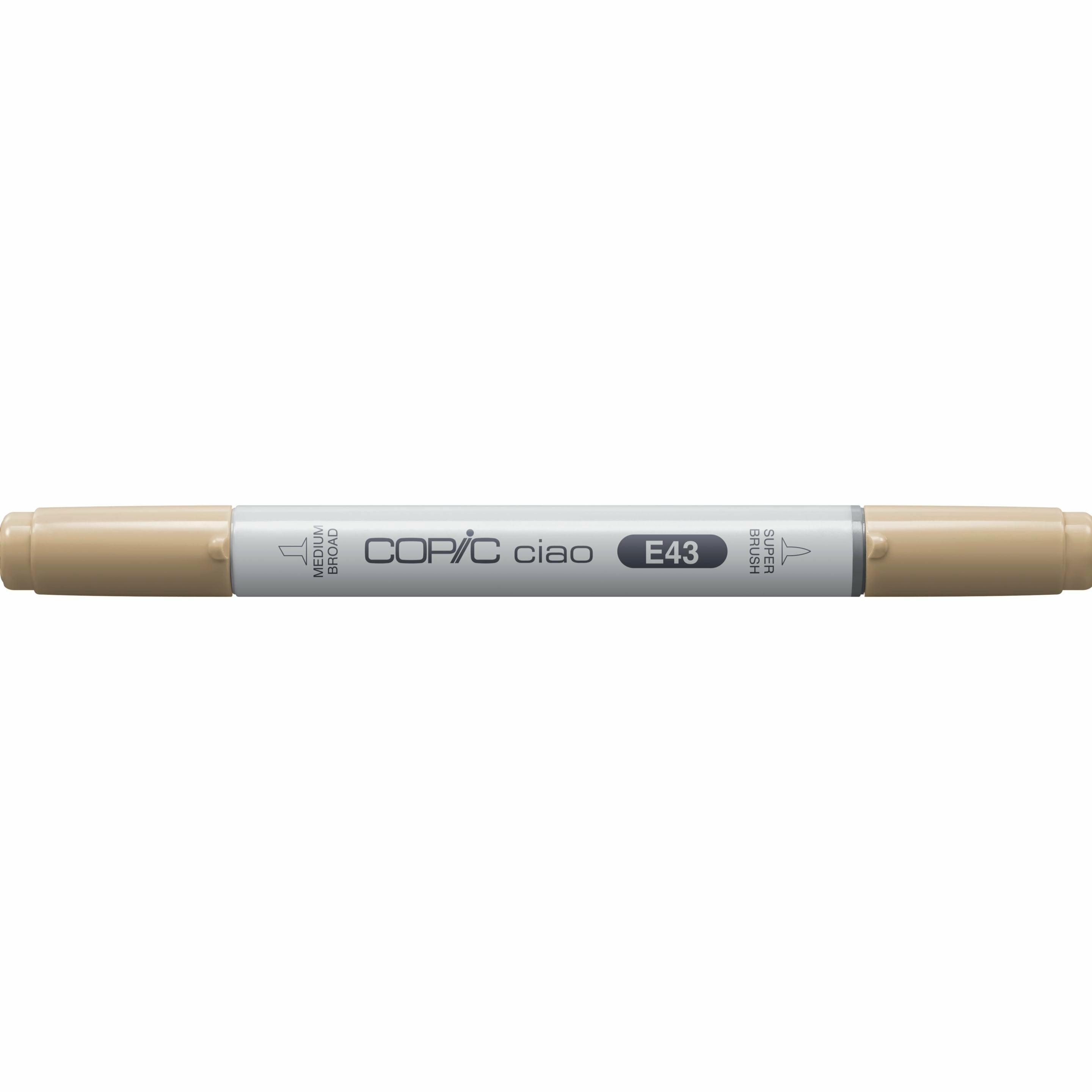 Copic Ciao Brush Pen, Doppelspitze – Pinsel + Keilspitze, acrylbasierte Tinte, mattes Elfenbein