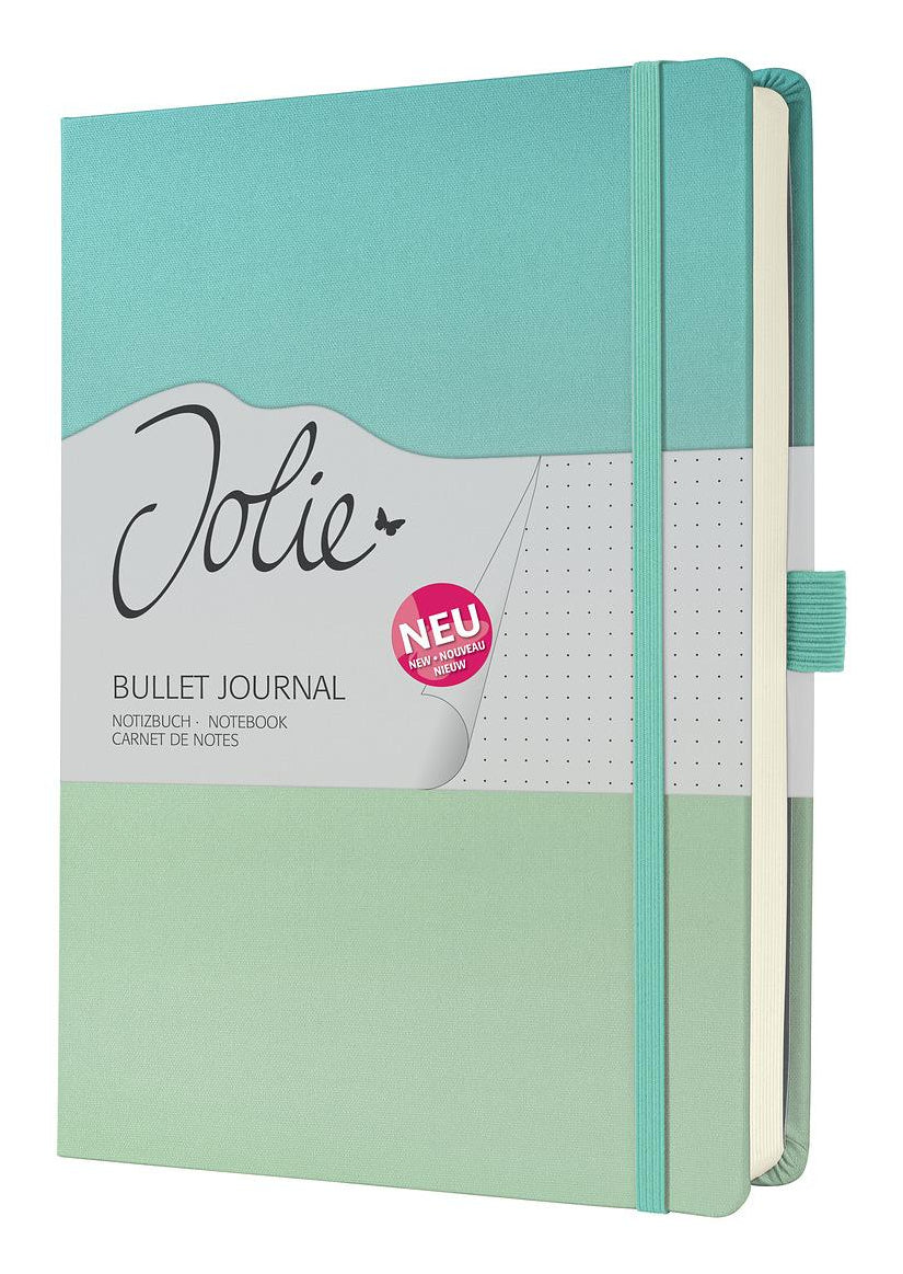 Sigel Notizbuch Jolie Bullet Journal, A5+, punktkariert, Fadenheftung, Karton, 200 Seiten – mehrfarbig
