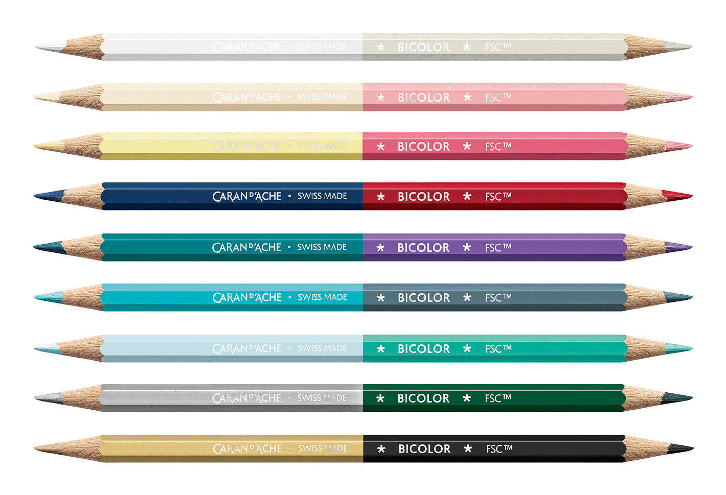 Caran d-Ache Caran d'Ache Aquarellfarbstifte Alpine Frost Spezialedition – 18 Farben, mit Pinsel, Ø 2,8 mm