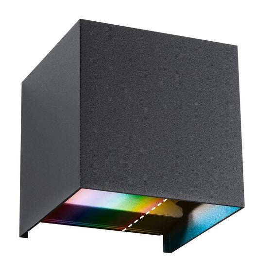 Paulmann Aussenwandleuchte – RGBW, 2000–6500 K, IP44, Netzbetrieb, Zigbee, für ZigBee 3.0, Anthrazit, Aluminium