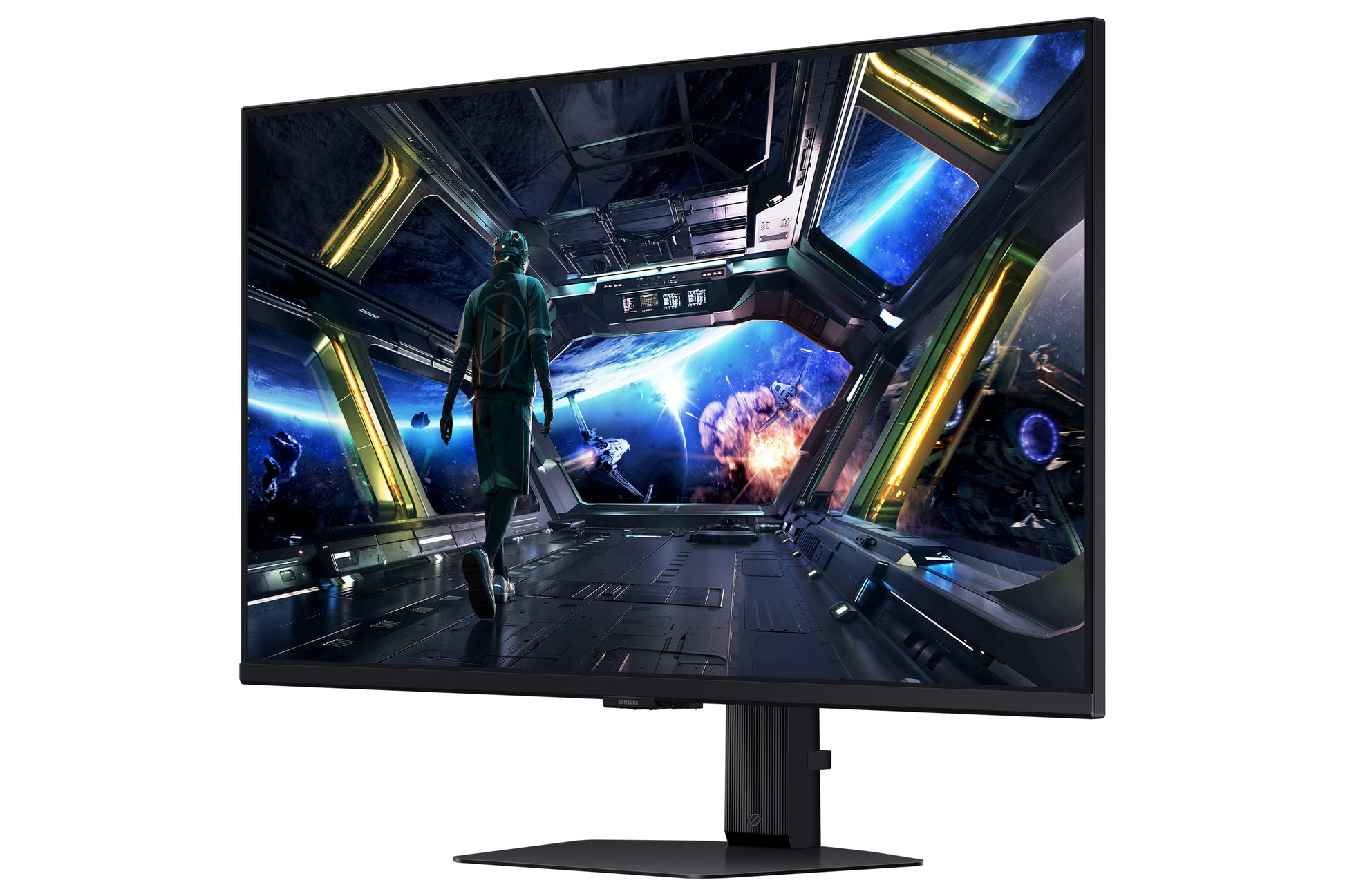 Samsung G70F – Monitor, 27", 3840 × 2160 (UHD 4K), IPS, 360 Hz, 350 cd/m², VESA 100 × 100, Schwarz