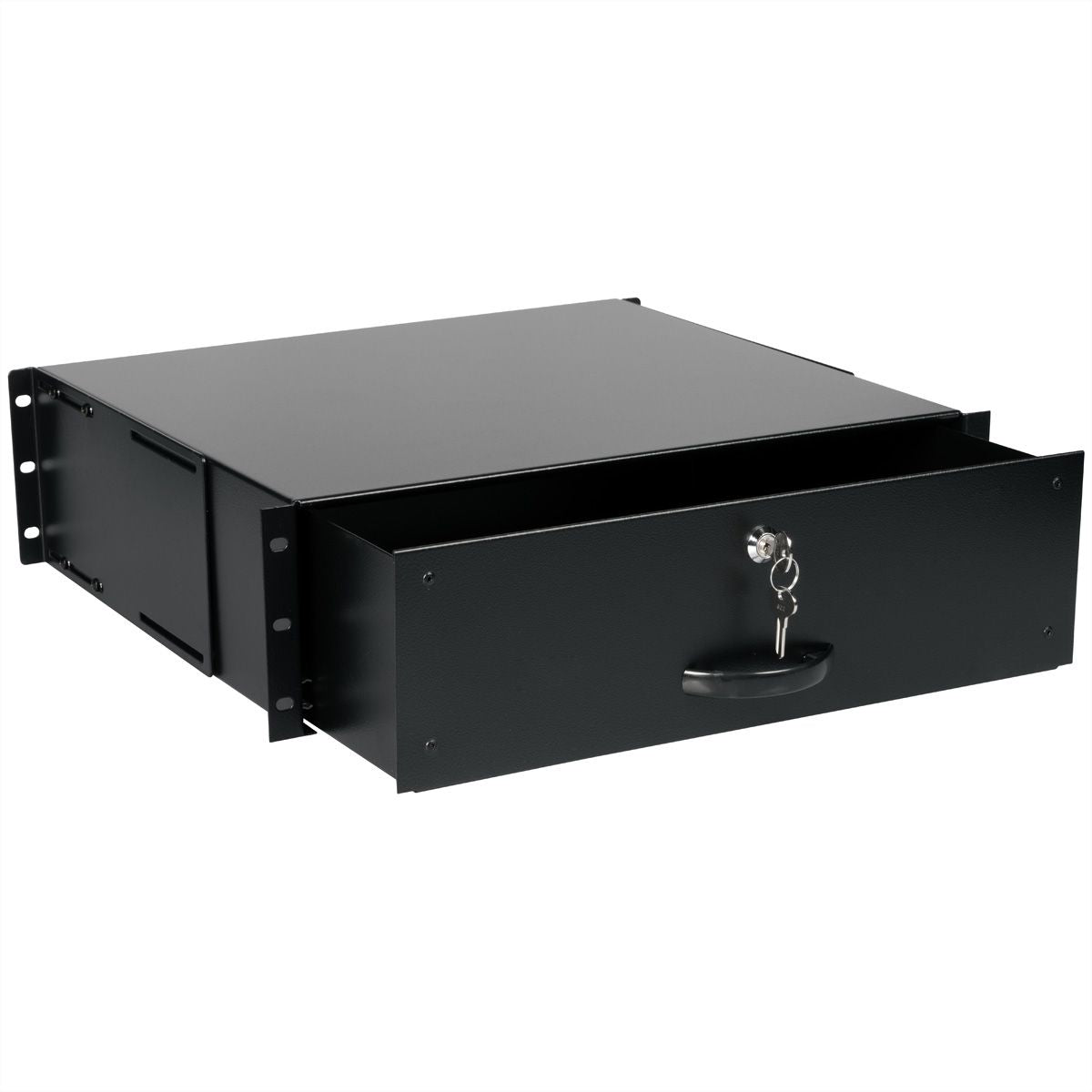 ROLINE 19" Tastatureinschub 3U, für 19" Profilschienen, abschliessbar, 485 × 400 × 130 mm, schwarz, Stahl