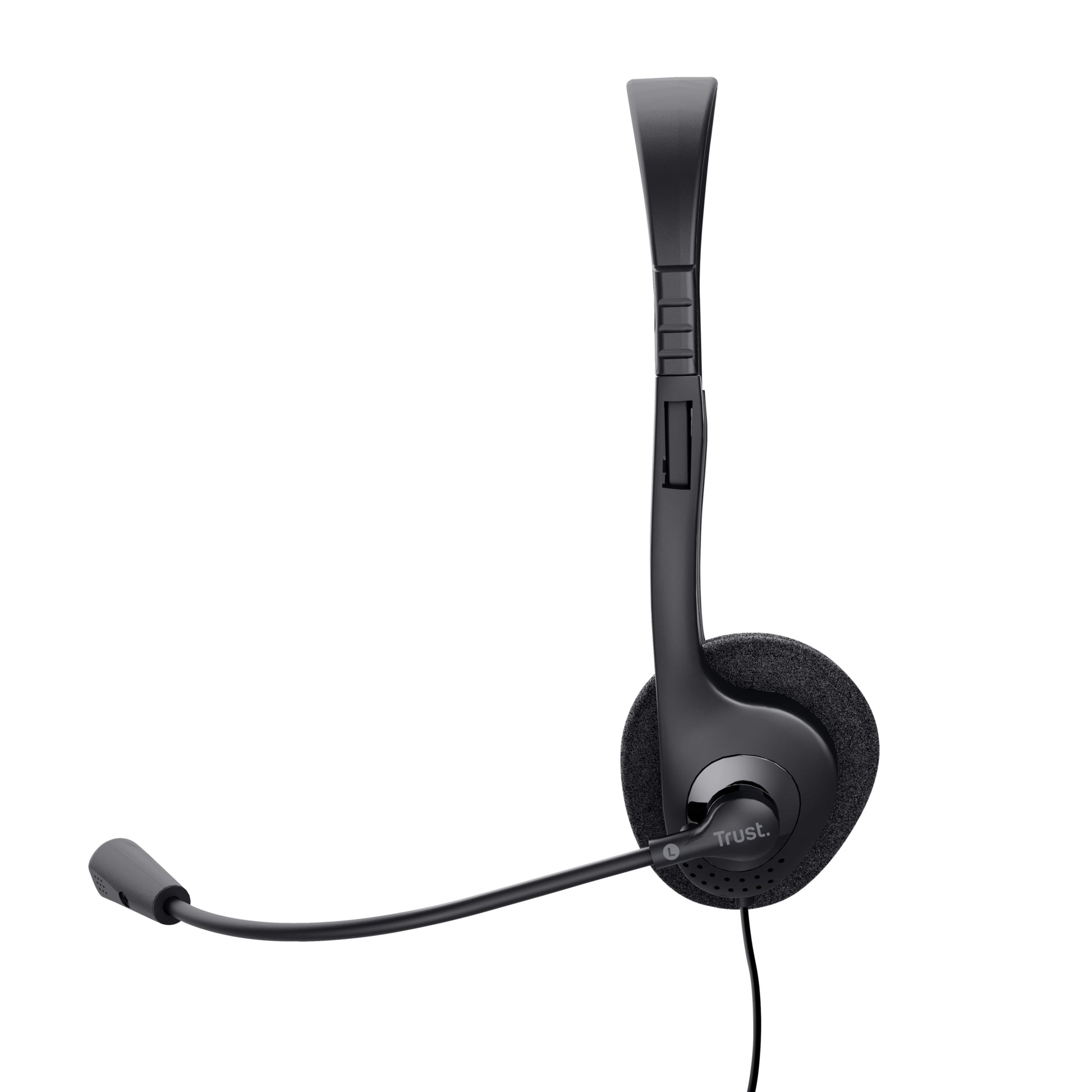 Trust Primo Office-Headset – On-Ear, Stereo, Kabelgebunden, 3,5 mm Klinke, Schwarz