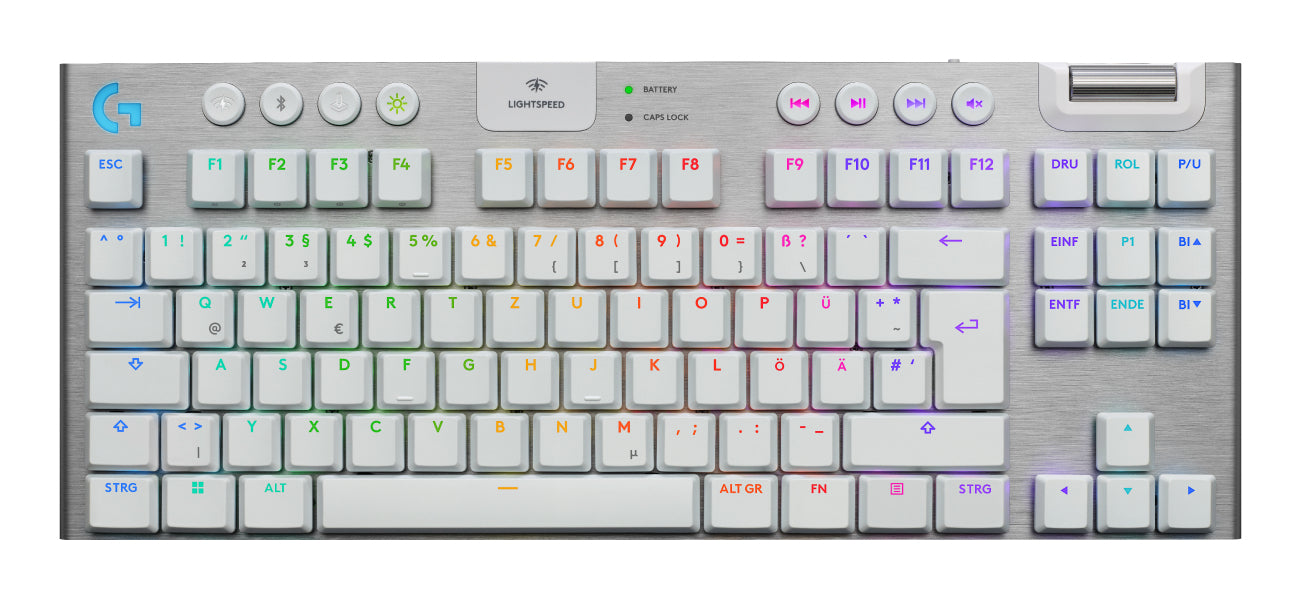 Logitech G G915 X LIGHTSPEED – Gaming-Tastatur TKL – Mechanisch – Bluetooth & 2,4 GHz – RGB – Weiss