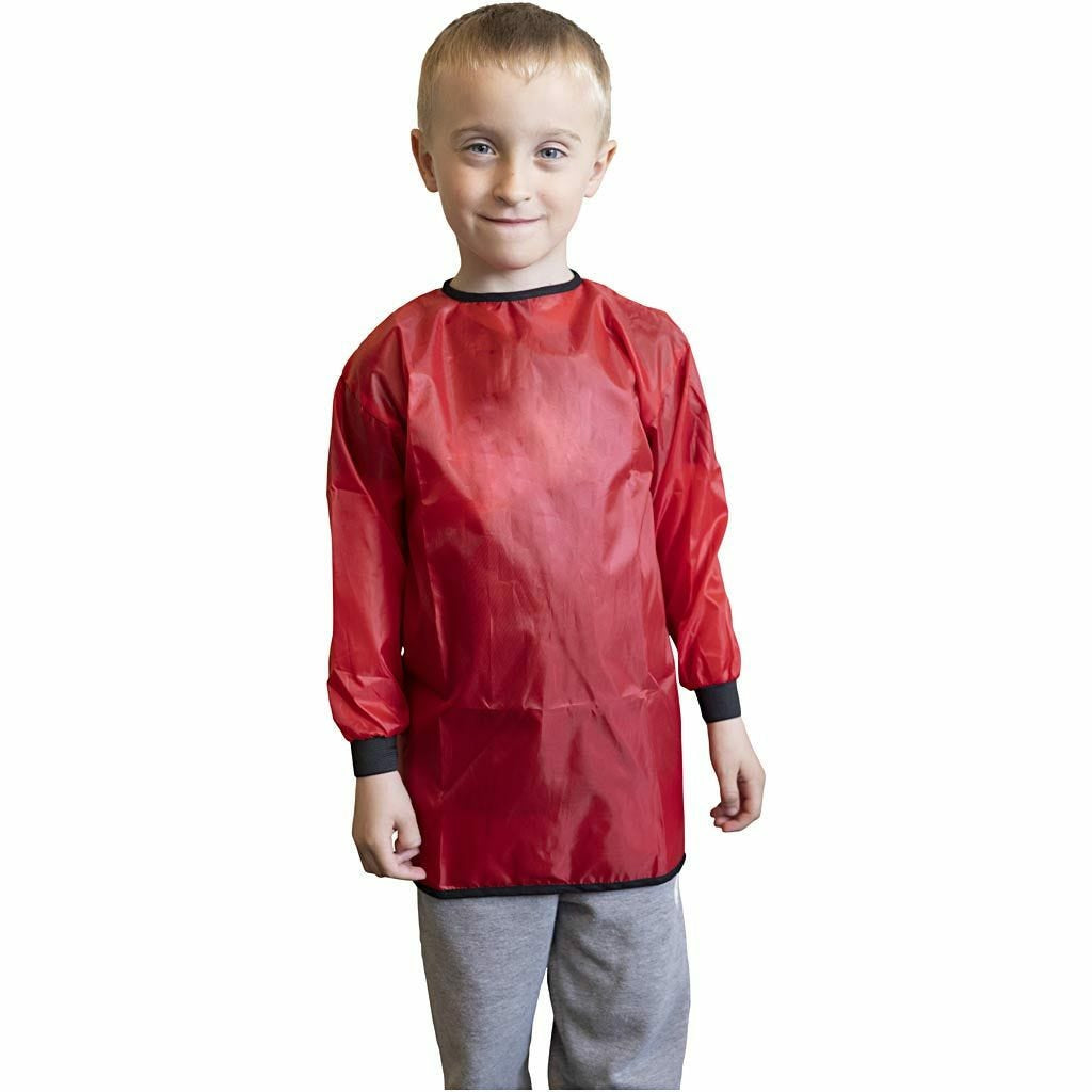 Creativ Company Malschürze – Kinder ab 2 Jahren, L: 55 cm, Nylon, Rot, 10 Stk.