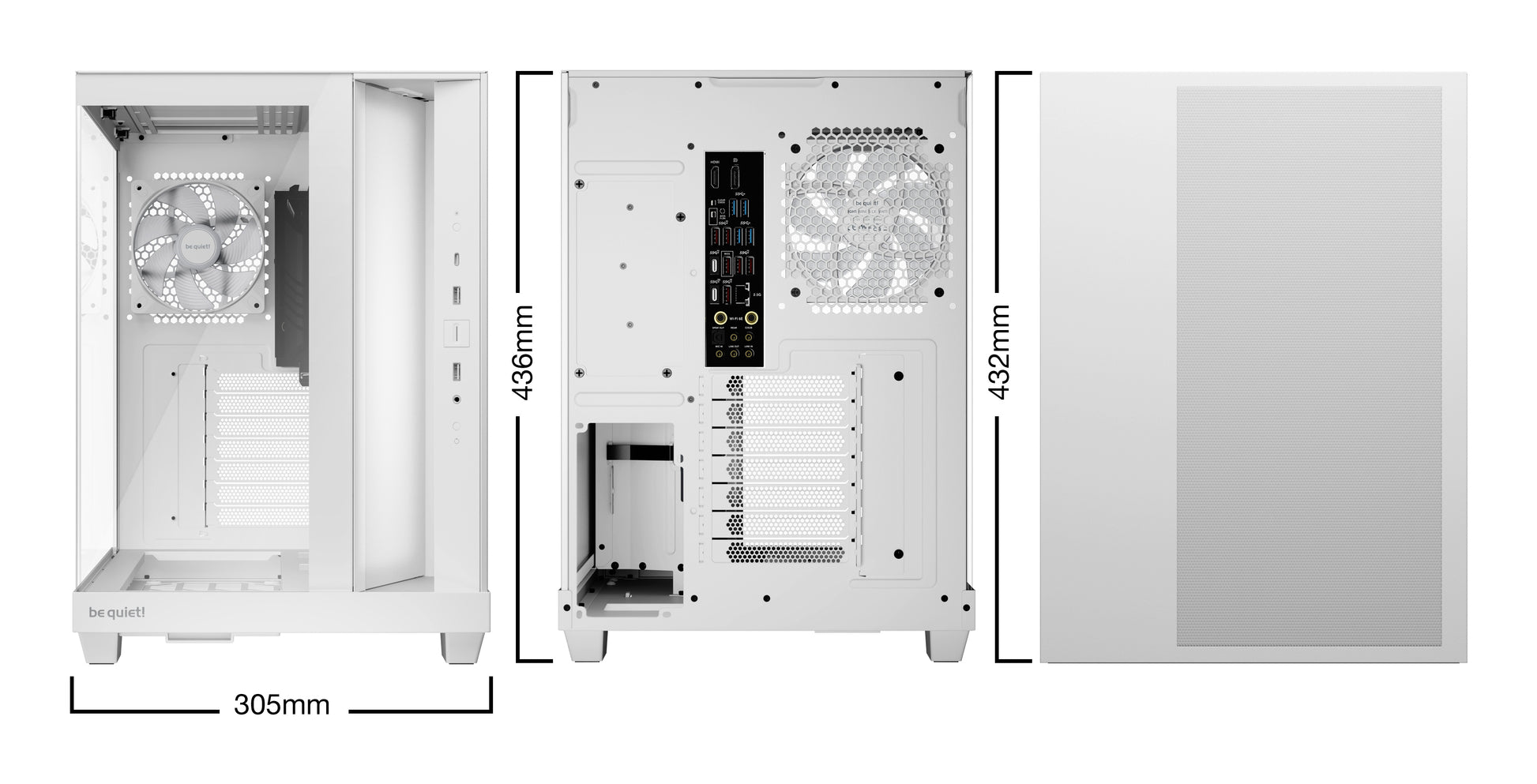 be quiet! be quiet Light Base 500 LX – PC-Gehäuse – Weiss, Midi Tower, für ATX, micro-ATX, Mini-ITX, Seitenfenster