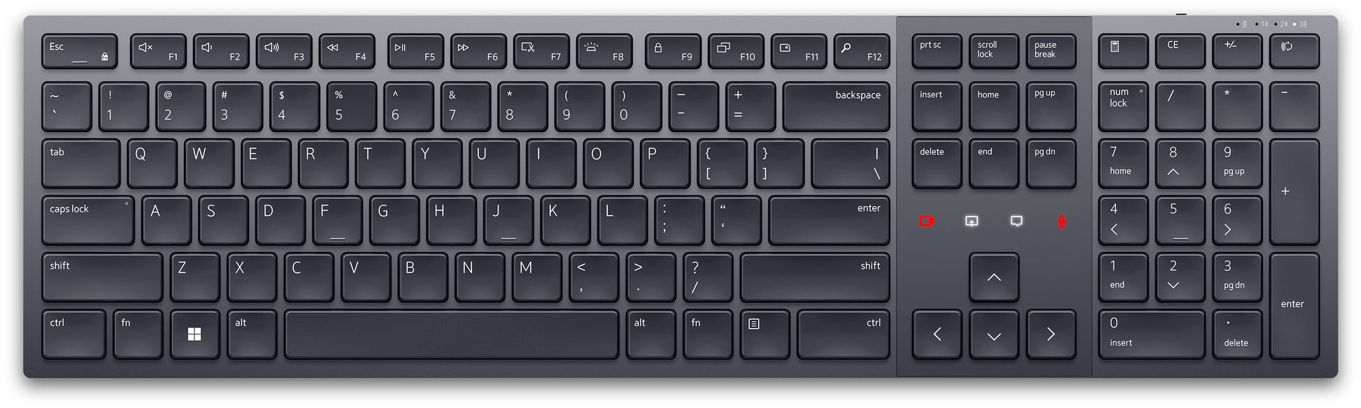 Dell Premier Collaboration KB900 – Tastatur, kabellos, FR-Layout (FR), Fullsize (mit Ziffernblock), Scherenmechanik
