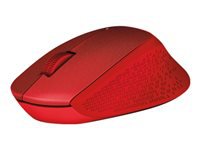 Logitech M330 Silent Plus Maus – kabellos, 2,4 GHz, Silent-Tasten, Rot
