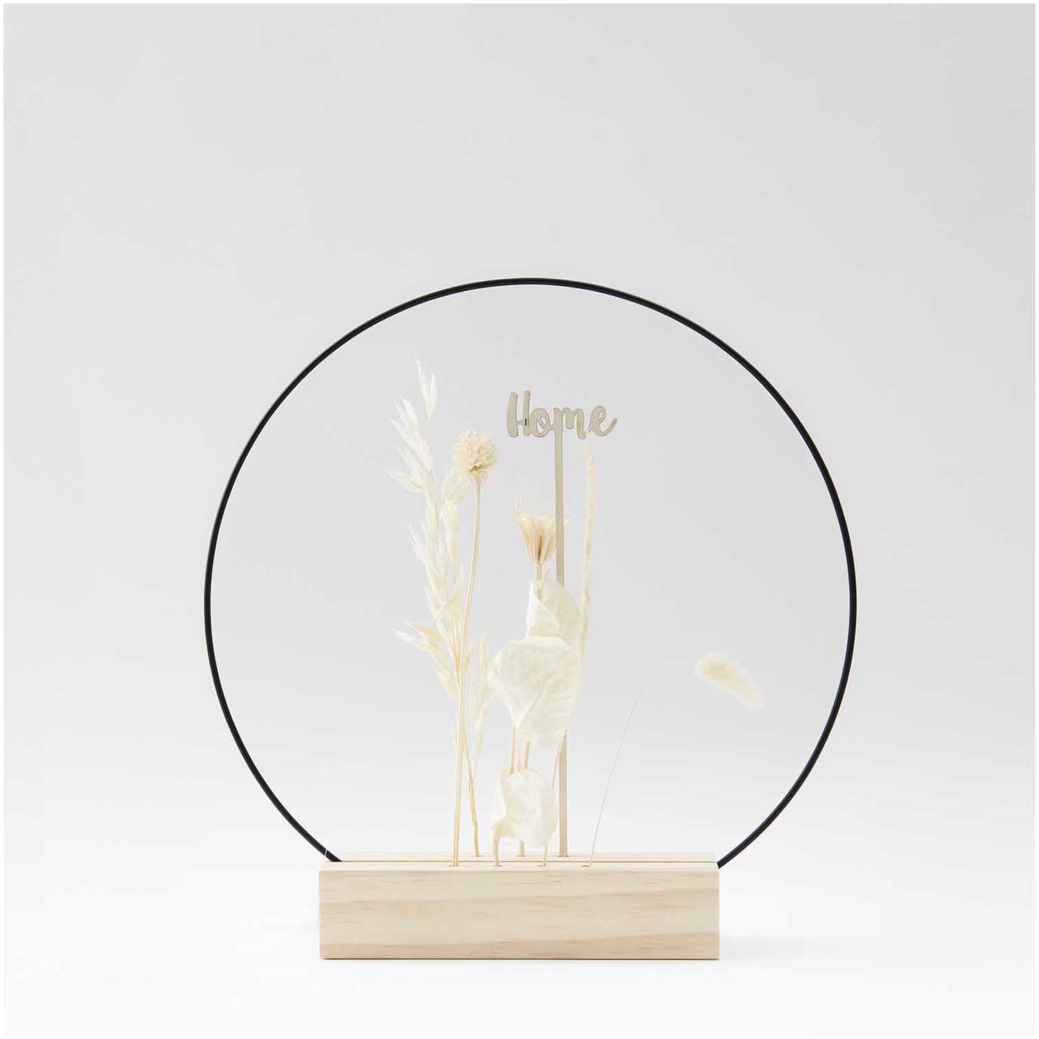 Rico Design Thekendisplay – für Postkarten, Metallringe – Holz, Beige – 180×40×50 mm