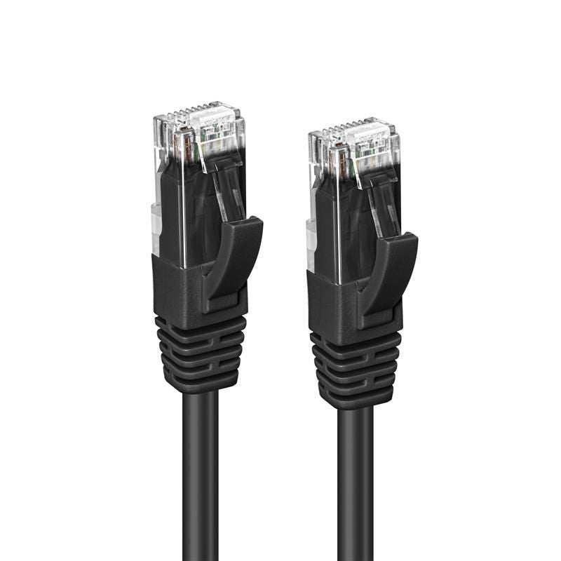 Microconnect Patchkabel – Cat6a U/UTP, 1 m, Schwarz, LSZH, RJ-45