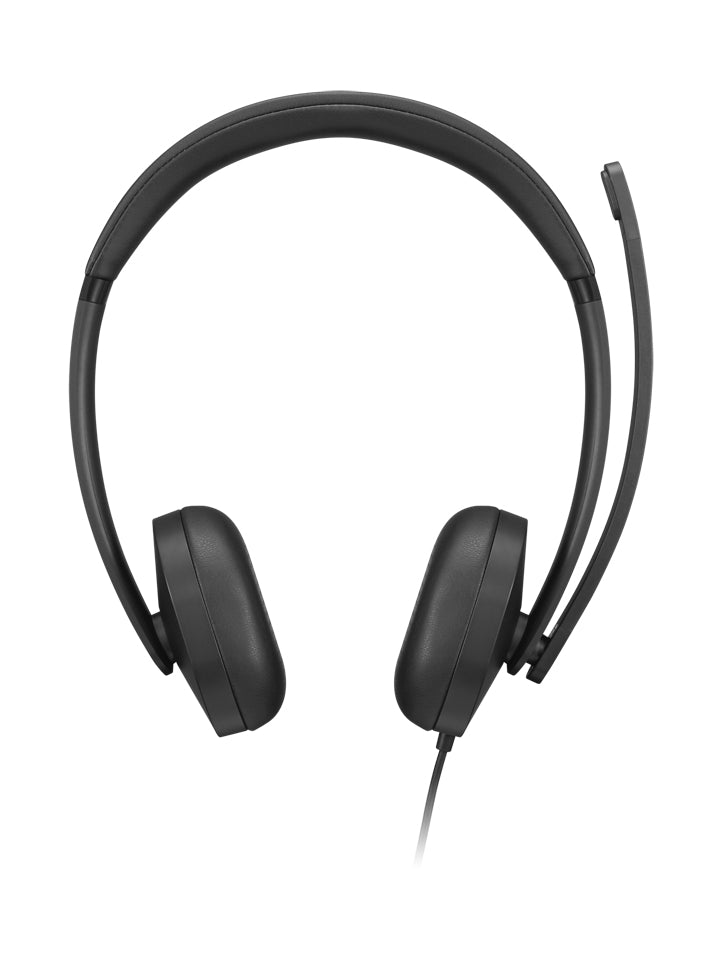 Lenovo Voip Headset 5000 Verkabeltes Office-Headset – On-Ear, Stereo, Kabel, USB-C, Schwarz