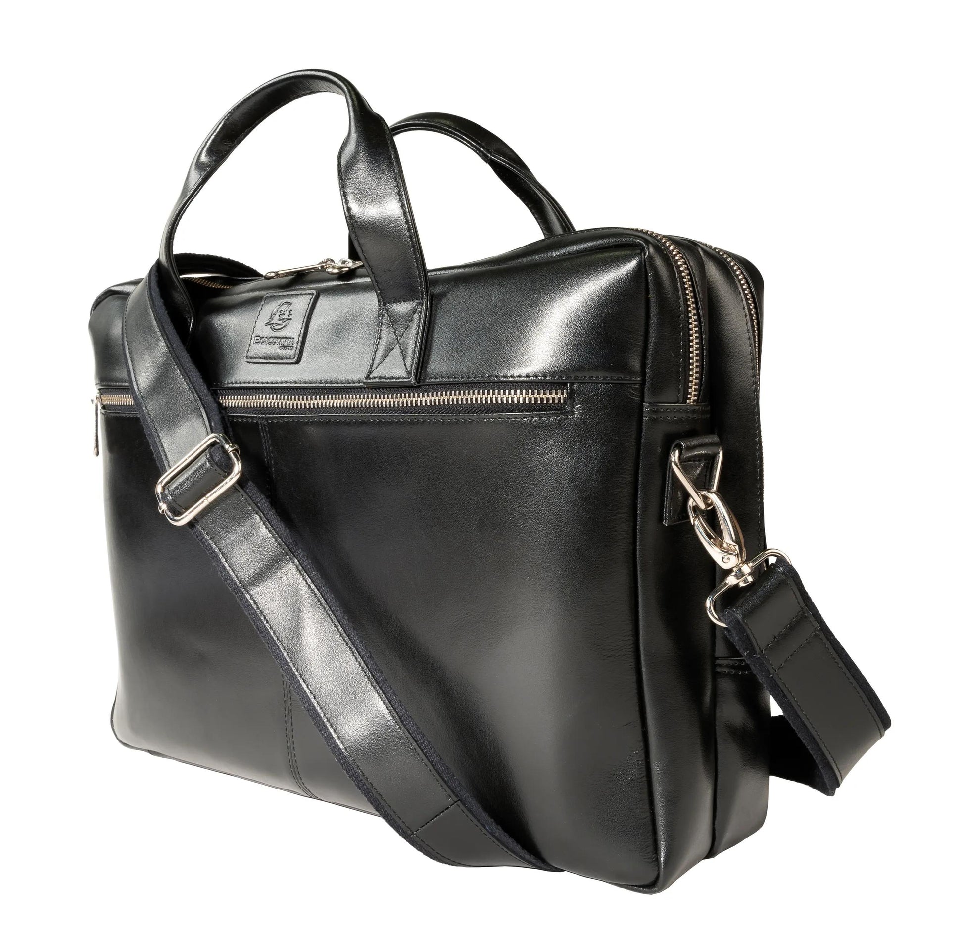 Exacompta Notebook-Tasche für Notebooks bis 15,6" – Leder, wasserabweisend – Schwarz