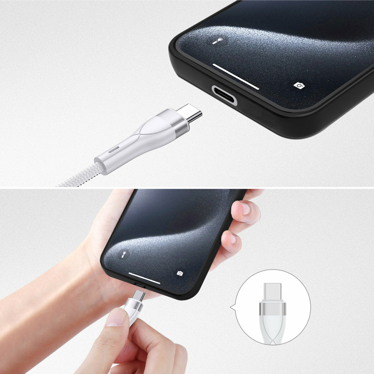 4smarts Multi-Kabel – 4-in-1 USB-A/USB-C auf USB-C/Micro-USB/Lightning 1,2 m, Weiss – für iPhone/Android
