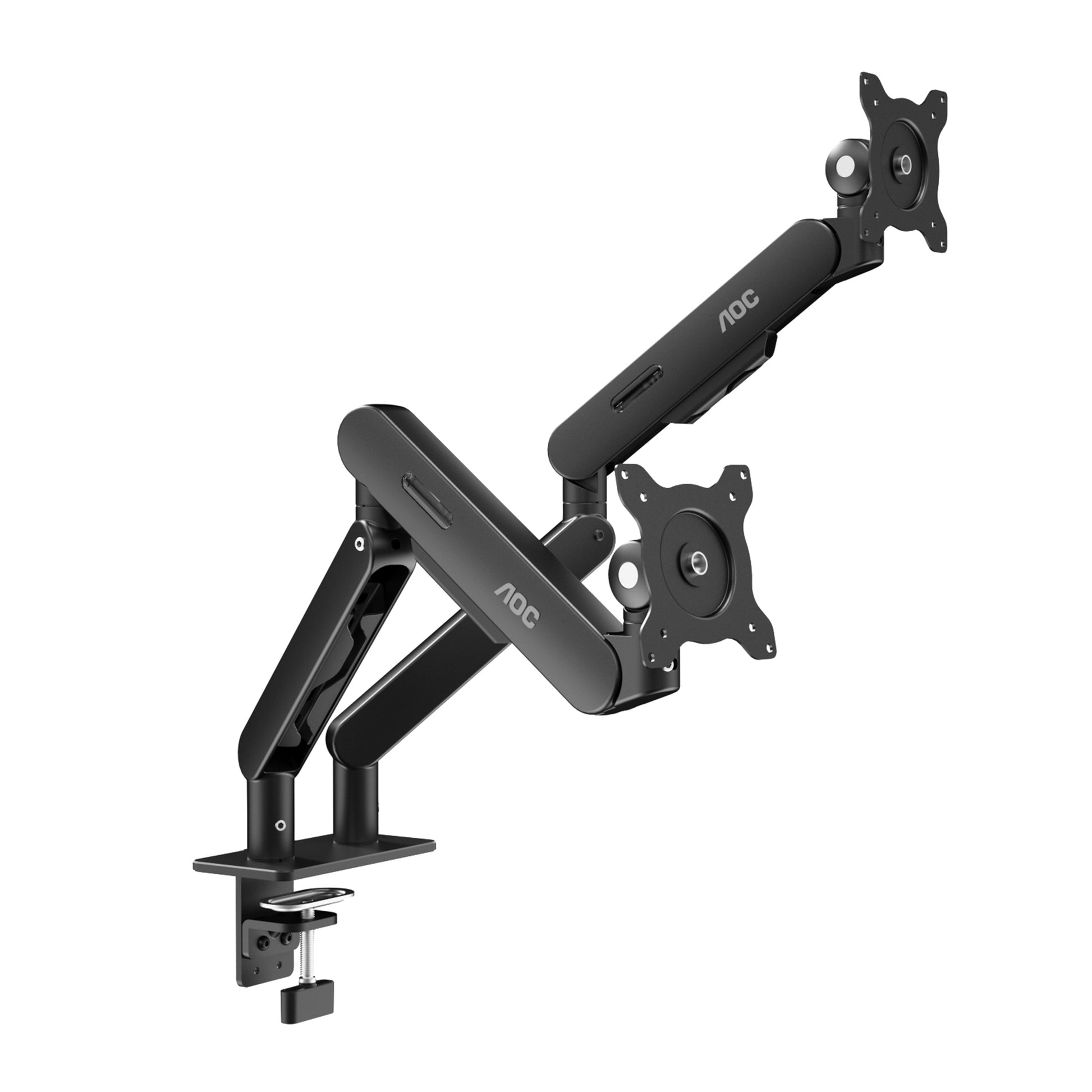 AOC AM420B – Monitorarm, Dual, bis 34", VESA 75 × 75 mm, 9 kg, neigbar, schwarz