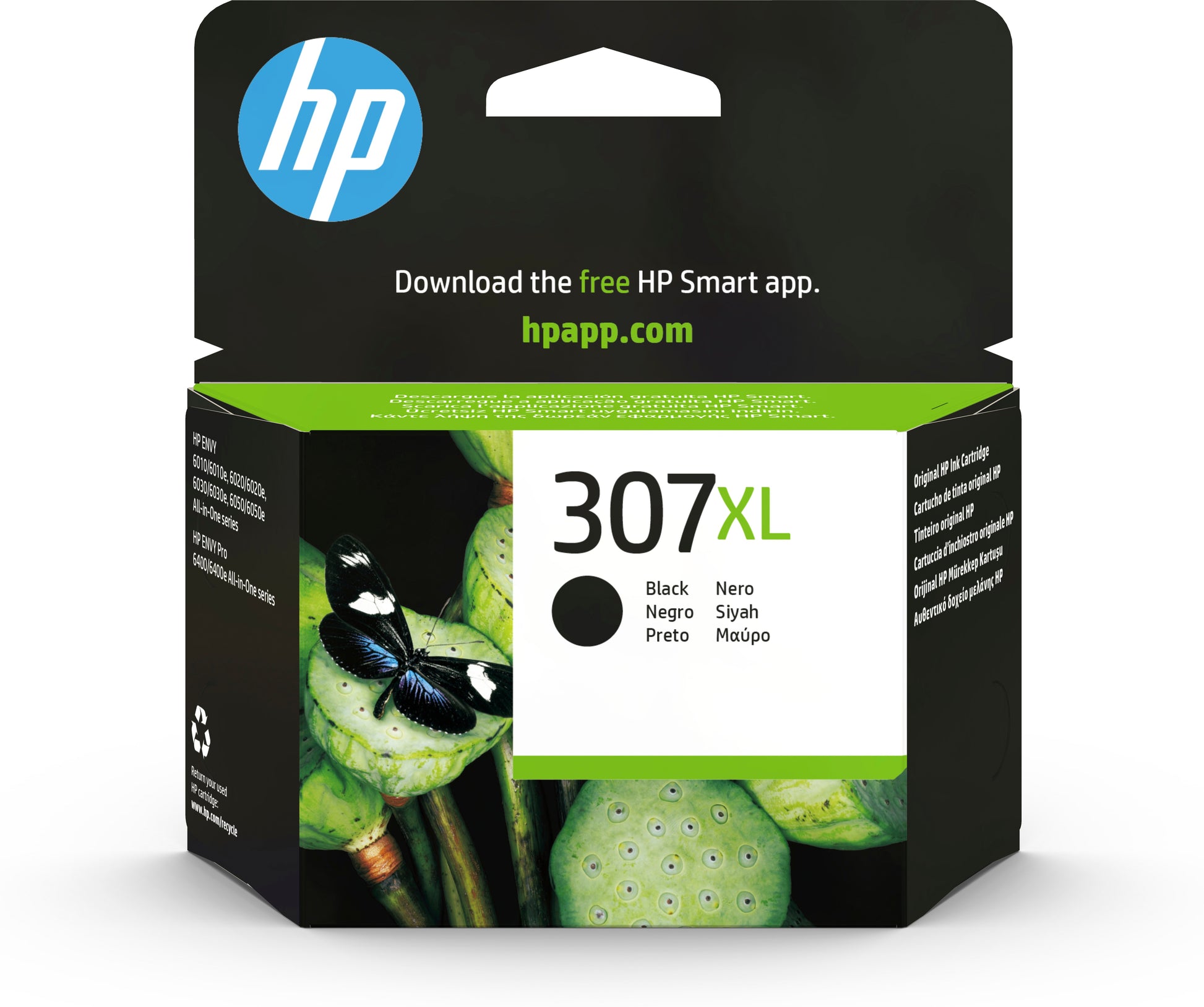 HP Tintenpatrone 307XL, Schwarz, ca. 7 ml – für Modelle mit 307XL