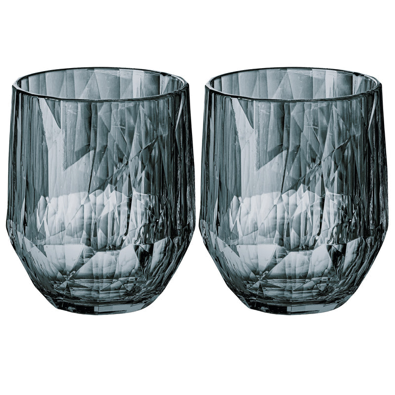 koziol Becher Club Nr. 24 – 2er Set, 300 ml, Ø 9,7 cm, Kunststoff, Grau, spülmaschinenfest, stapelbar