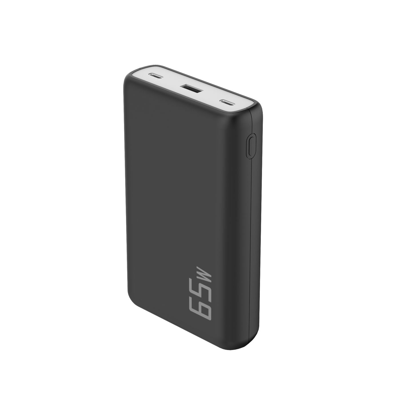 CoreParts Powerbank 20000 mAh, PD 65 W, für Smartphone, Smartwatch, tragbare Lautsprecher, Schwarz