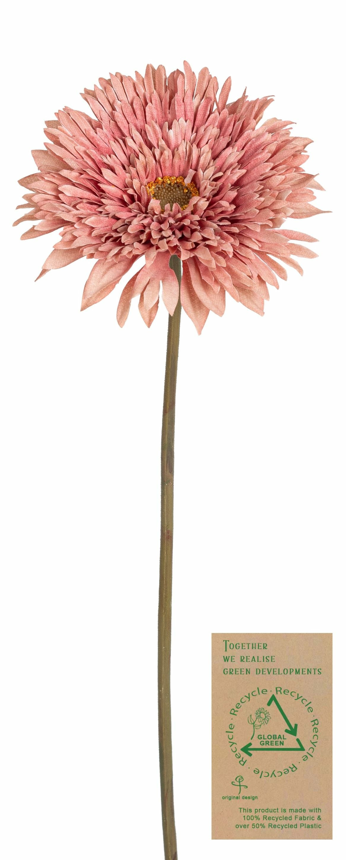Botanic-Haus Künstliche Blütenpflanze – Höhe 63 cm – Stoff & Kunststoff, Altrosa, 12-teilig