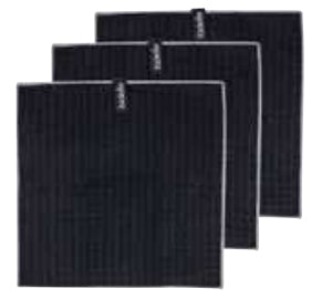 Ladelle Mega Waffle Abwaschlappen – schwarz – 30 × 30 cm – Polyamid, Polyester – 3er-Set