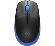 Logitech M190 Full-Size Maus – kabellos, blau