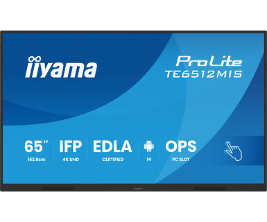iiyama ProLite TE6512MIS-B4AG – Signage-Display, 65", Ultra HD 4K, 400 cd/m², VA