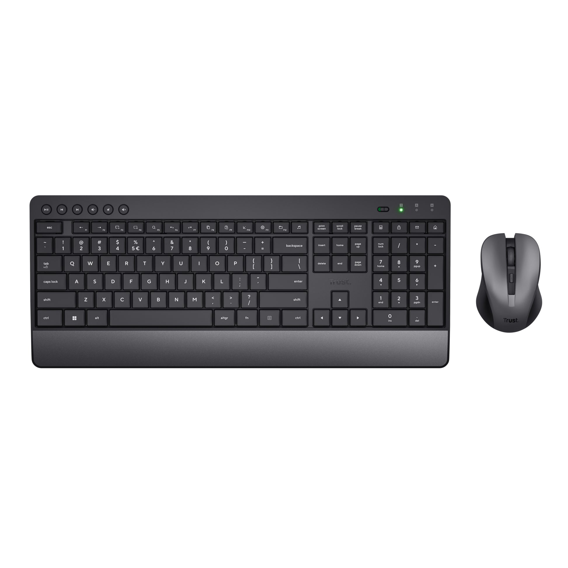 Trust Trezo – Tastatur, kabellos (2,4 GHz), CH-Layout (DE-CH) – für Windows, macOS & Chrome OS