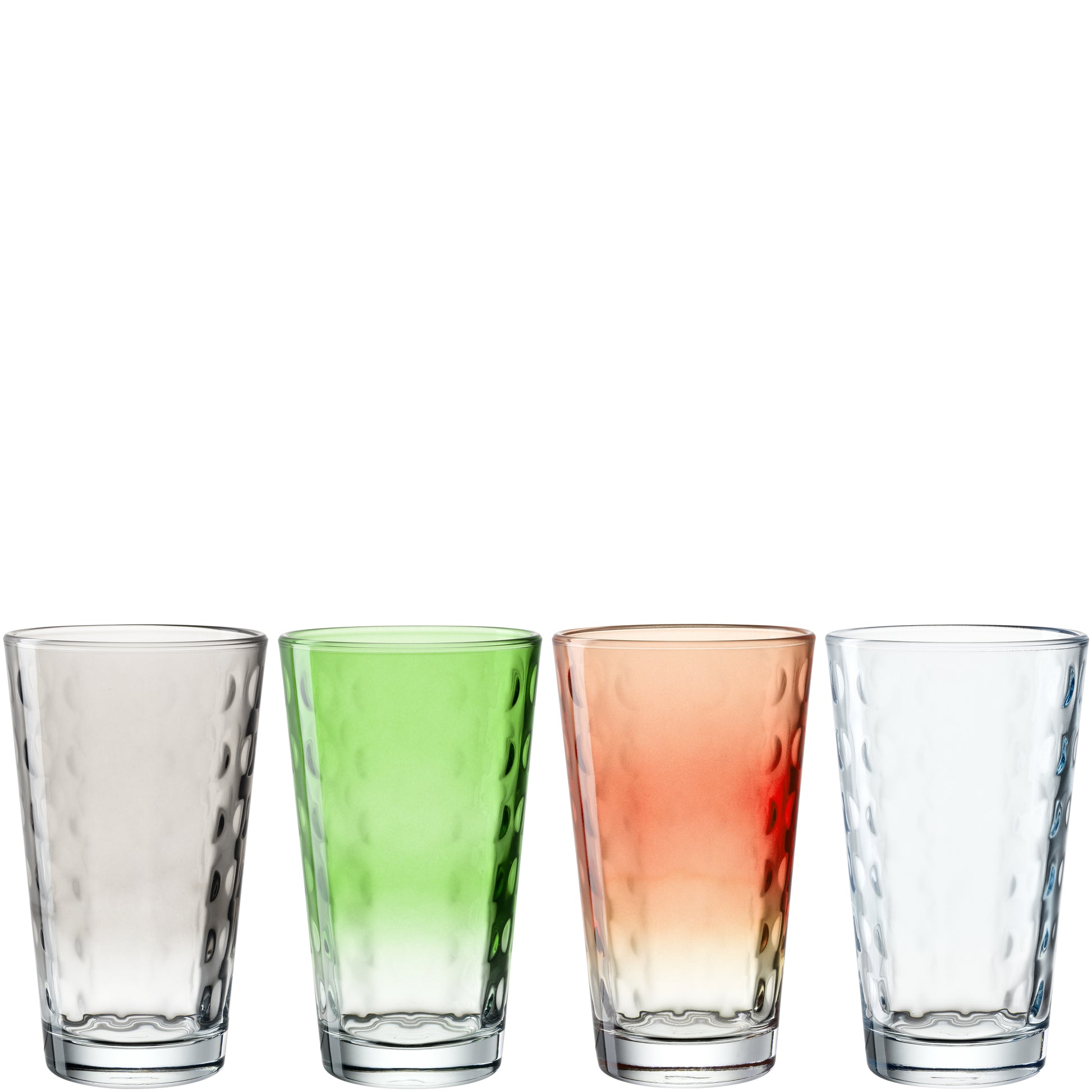 LEONARDO Trinkglas – 4er Set, 540 ml, Ø 9,0 cm, H 16,0 cm, Glas, Mehrfarbig, spülmaschinenfest