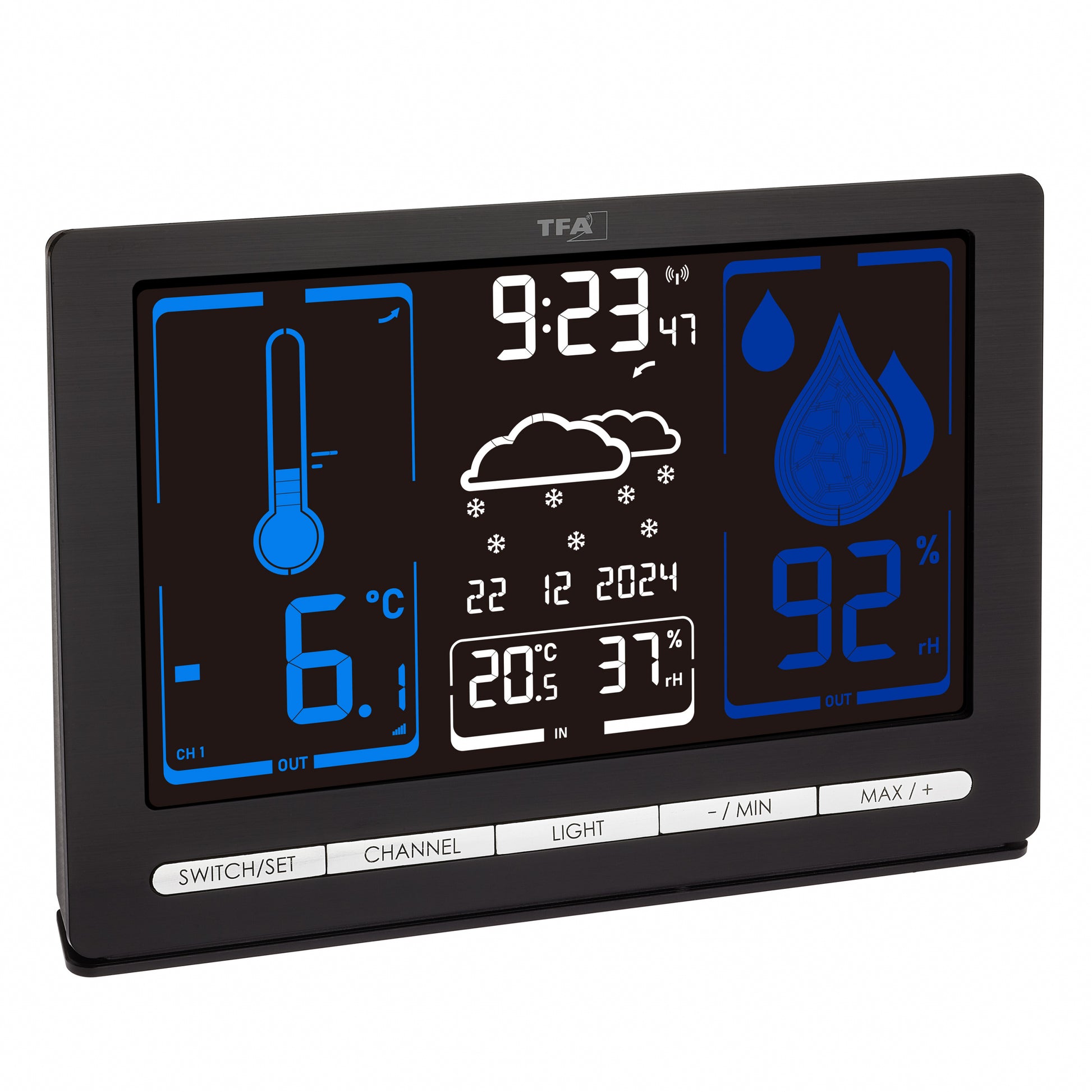 TFA-Dostmann METEOCHROME Temperatur-/Feuchtesensor – 868 MHz, −40–60 °C, 10–99 %, Innen/Aussen