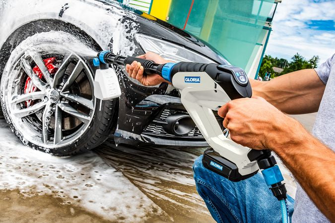 GLORIA Reinigungsgeräte-Zubehör Schaumdüse 729120.0000 – 0,45 l, Kunststoff, schwarz/blau/weiss, für MultiJet