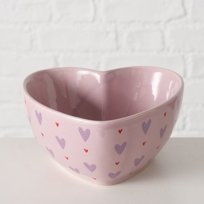 Boltze Müslischale – 14,2 × 14,2 × 7,0 cm, Keramik, Rosa, spülmaschinenfest