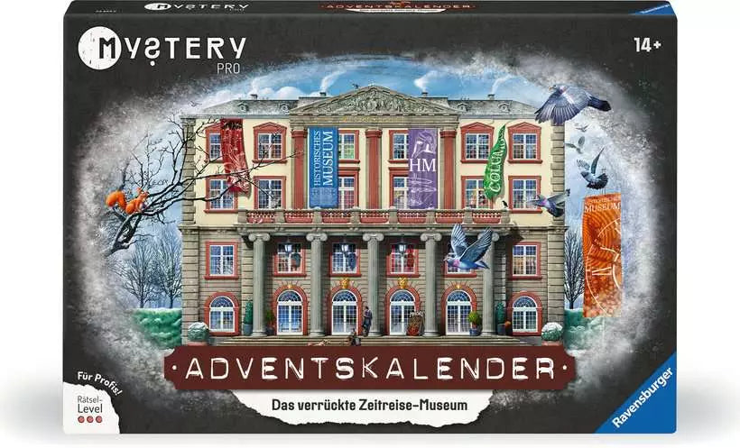 Ravensburger Adventskalender Mystery Das verrückte Zeitreise-Museum – ab 14 Jahren, d, 499 × 339 × 49 mm, Karton