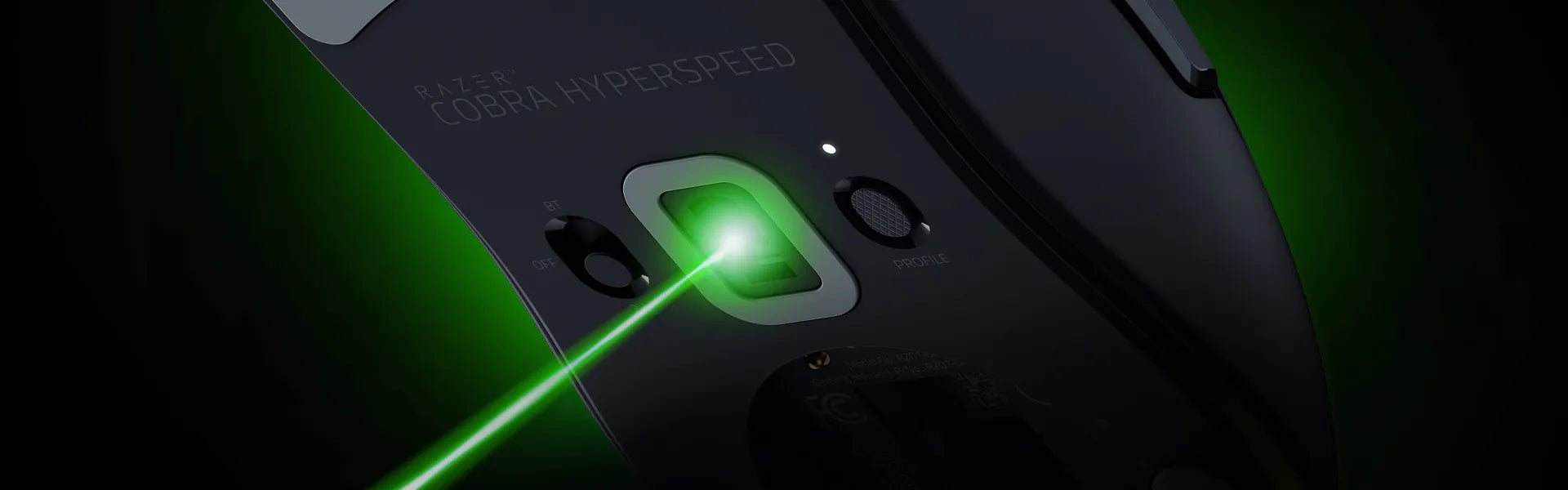 Razer Cobra HyperSpeed Gaming-Maus – kabellos, 8'000 Hz, 6 Tasten, für Rechtshänder, RGB-Beleuchtung, schwarz