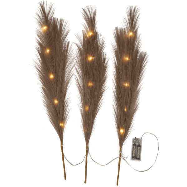 Star Trading Dekolicht – Starterset, 65 cm, Warmweiss, Batteriebetrieb, 3 Lampen, Braun