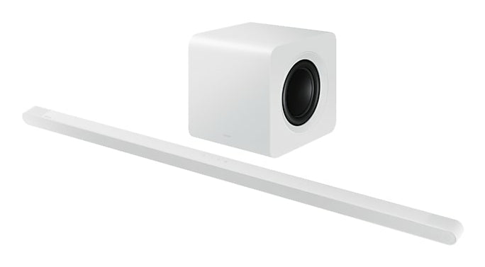 Samsung HW-S801D – Soundbar mit kabellosem Subwoofer – 3.1.2, AirPlay 2, Chromecast u. a., Weiss