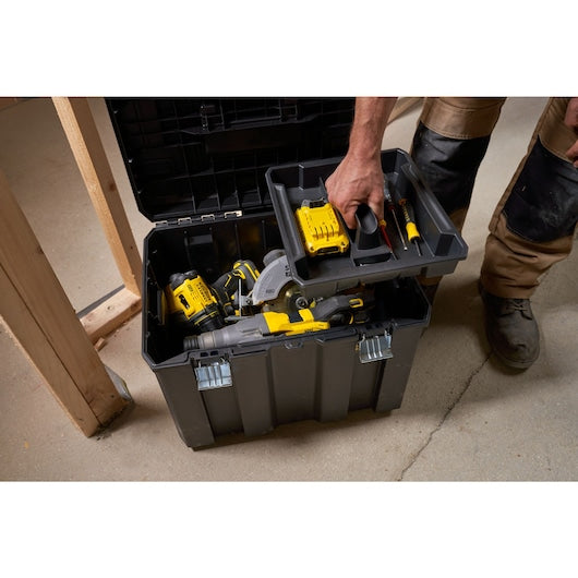 Stanley Werkzeugkasten FatMax TSTAK Mobile, 410 × 440 × 630 mm, schwarz, Teleskopgriff, 2 Rollen