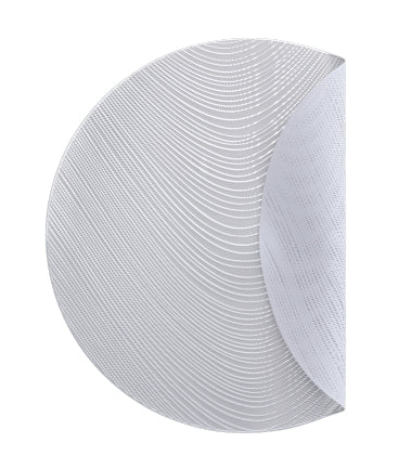 Eglo Tischset Pengandan – rund, Kunststoff, silber, Ø38 cm