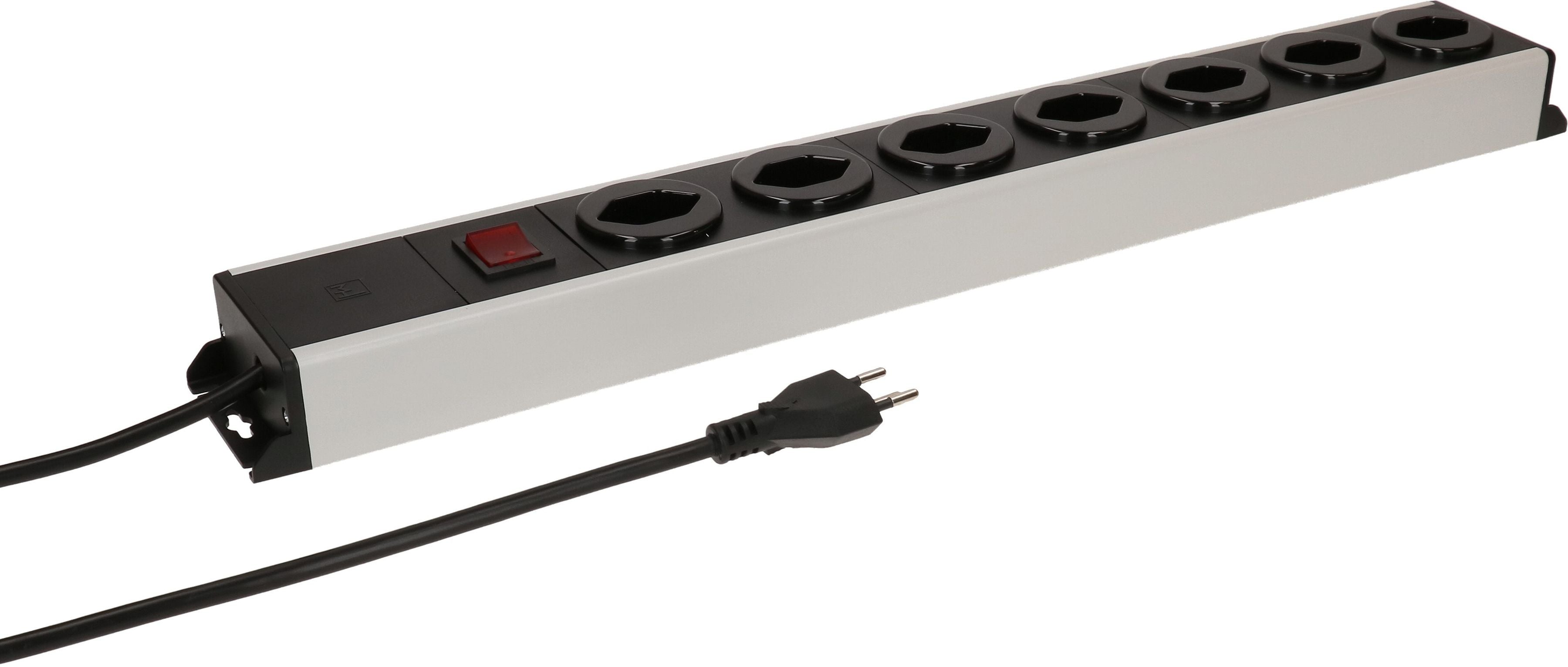 Max Hauri AG Max Hauri POWER-LINE – Steckdosenleiste, 7× T13, mit Schalter, 1,5 m, Stecker T12