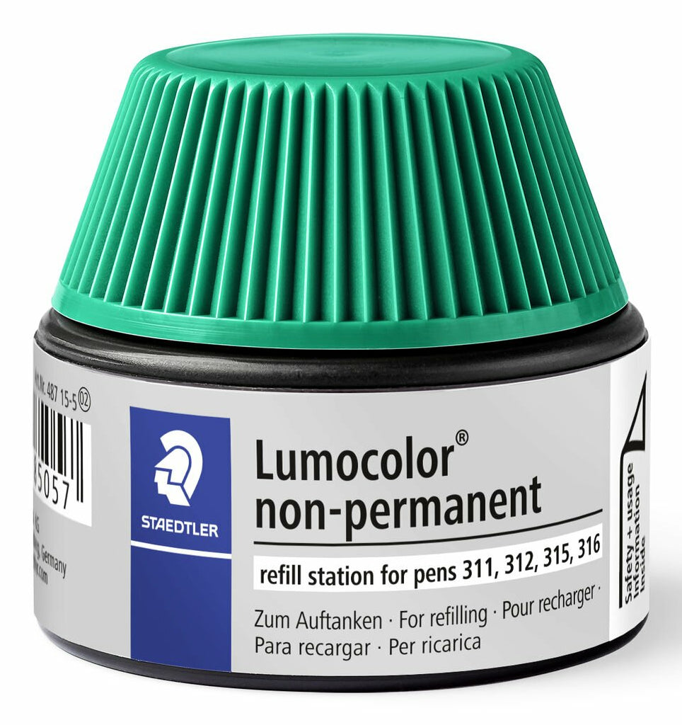 Staedtler Lumocolor non-perm 48715-5 – 15 ml, sauberes Nachfüllen