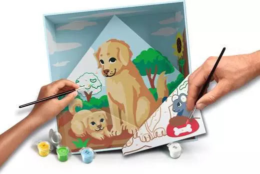 Ravensburger CreArt – Malen-nach-Zahlen-Set – Hund – 20 × 20 cm – ab 7 Jahren
