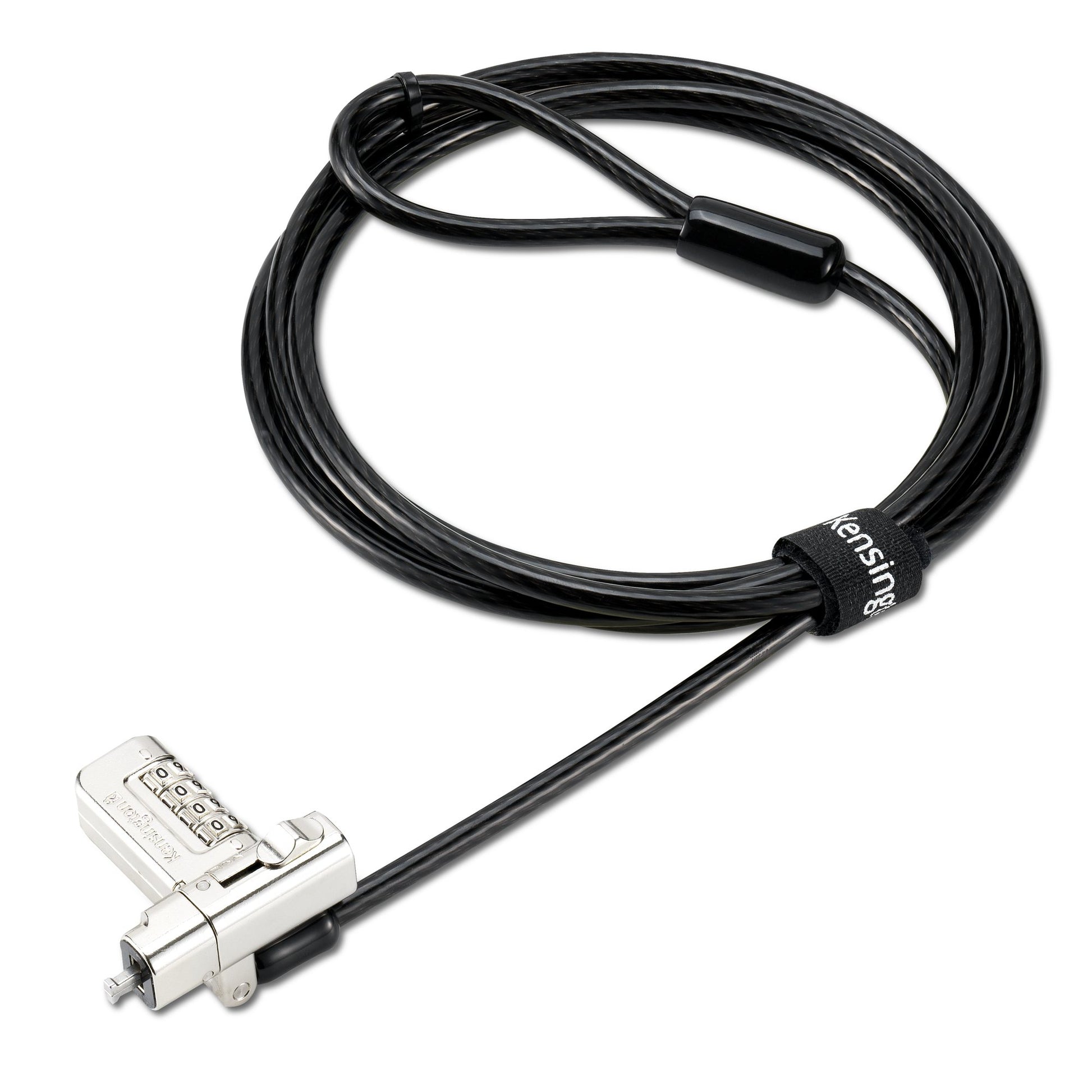 Kensington Universelles 3-in-1 Kombinationsschloss für Notebooks – 1,8 m Kabel, Karbonstahl – Schwarz