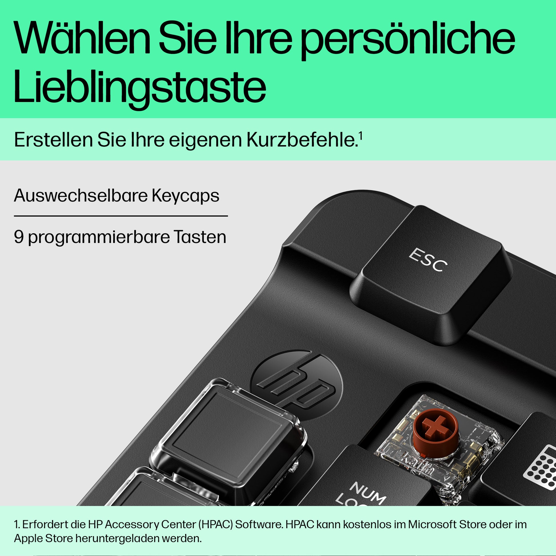 HP 430 Programmierbares Wireless – Tastenfeld-Steuerpult – Bluetooth – programmierbare Schnelltasten – schwarz