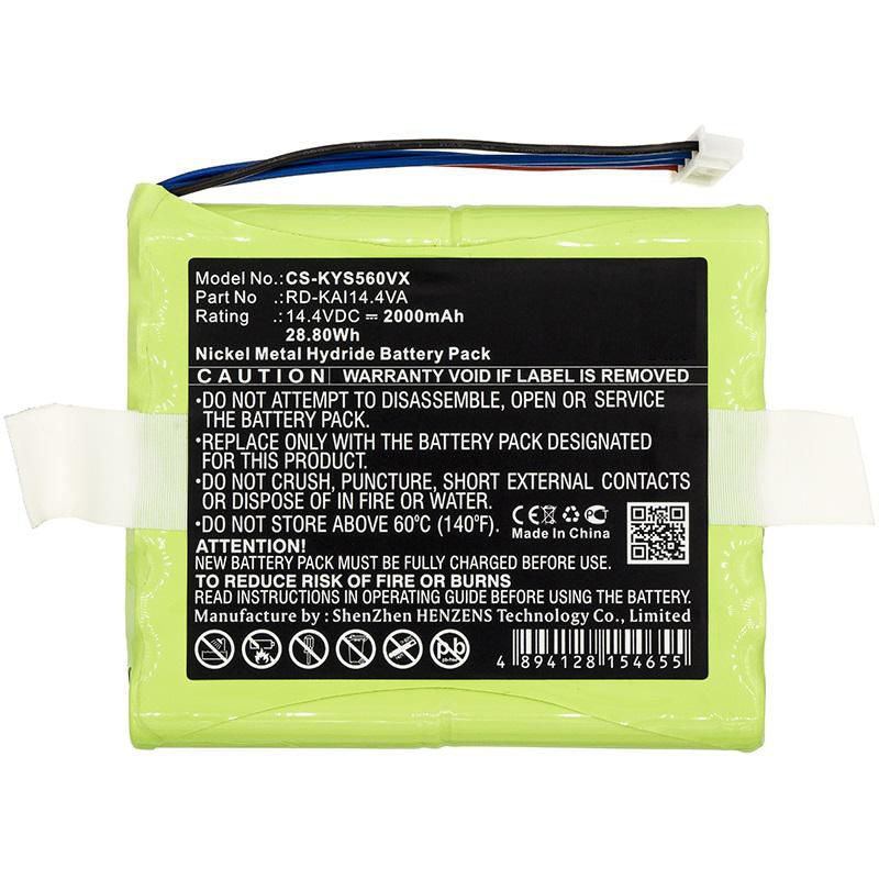 CoreParts Ersatzakku, Li-Ion, 2000 mAh, 14,4 V – für Kaily Vacuum S560, S710, S750 – 1 Stk.