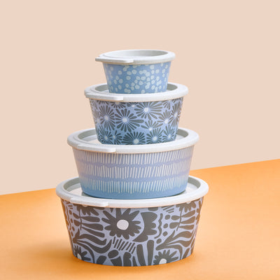 Koziol Dip-Schale Blomster Box Daisy – 250 ml, biozirkulärer Kunststoff, mit Deckel, spülmaschinenfest