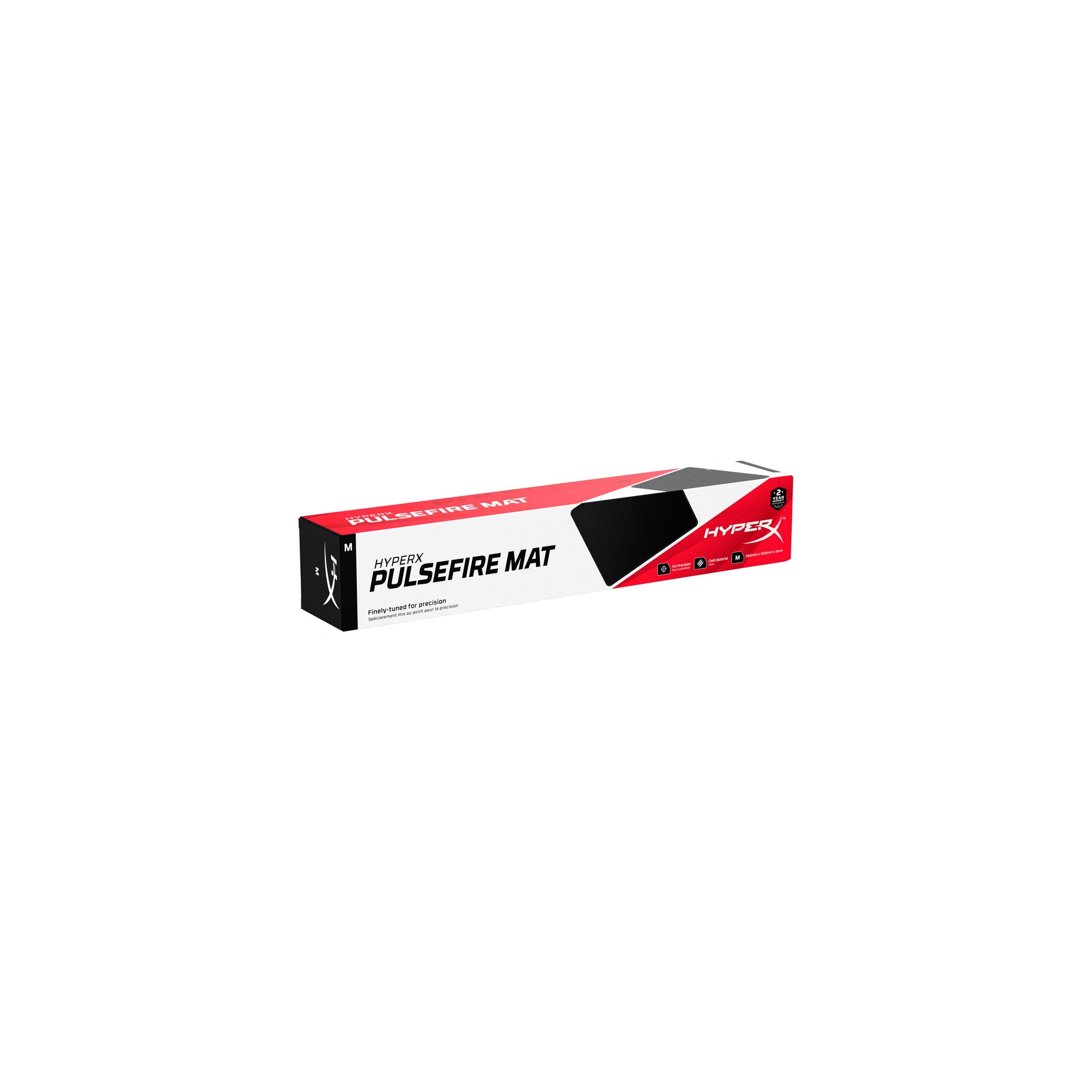 HyperX Pulsefire Mat – Gaming-Mauspad – 195 × 150 × 3 mm, Stoff, Gummi, Schwarz