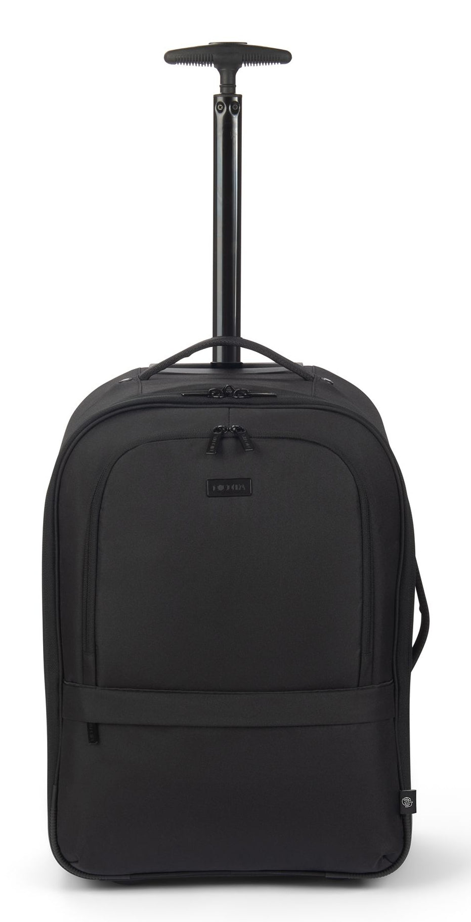 DICOTA Notebook-Rucksack bis 16" – mit Rollen, Teleskopgriff – Schwarz