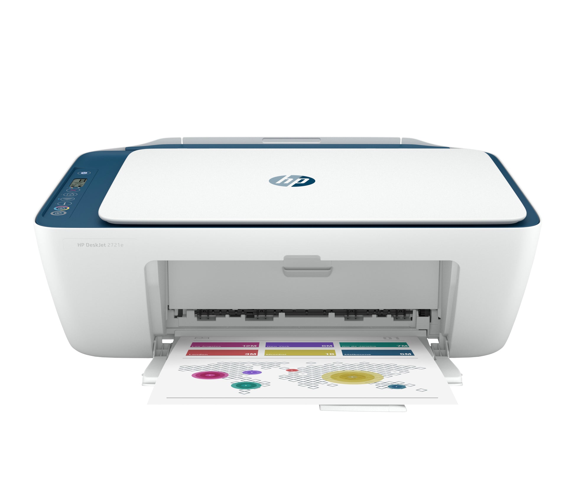 HP DeskJet 2721e – Farbtintenstrahl-Multifunktionsdrucker, A4, 3-in-1, Duplex, WLAN, AirPrint