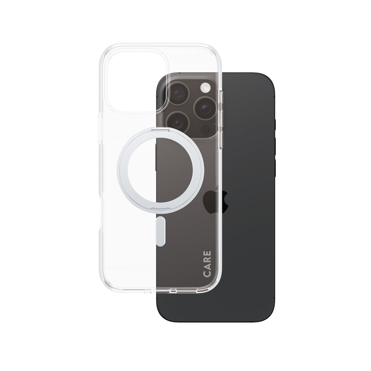 PanzerGlass Backcover – für Apple iPhone 16 Pro Max – transparent/silber – MagSafe-kompatibel, mit Kickstand